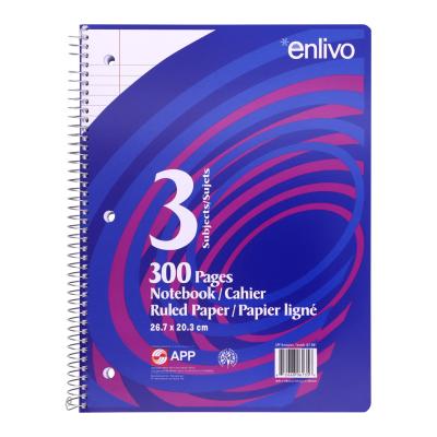 APP Coil Exercise Book, Ruled, 10.5"x8", 300pg, 3-Subjects