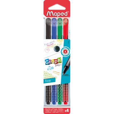 MAPED Graph'Peps Déco Fineliner, 0.4mm, x4 Assorted