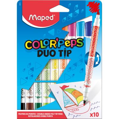 MAPED Marqueurs de coloriage bi-pointes Color'Peps, x10