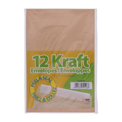 APP Peal & Seal Kraft Envelopes, 12PK