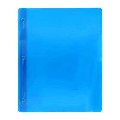 OFFISMART Couverture poly translucide 3 tiges, bleu