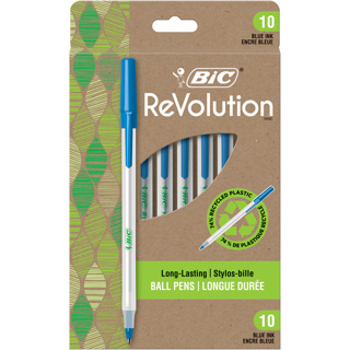 BIC ReVolution Ball Pen, x10 Blue
