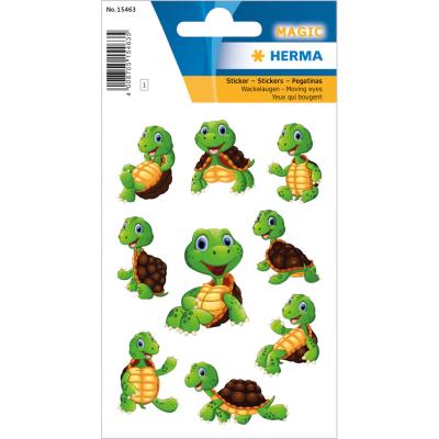 HERMA Stickers MAGIC petite tortue, yeux mobiles