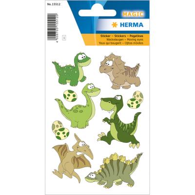 HERMA Stickers MAGIC dinosaurs, yeux mobiles