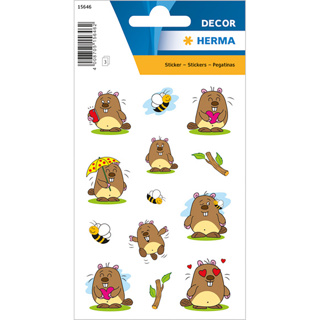 HERMA Stickers DÉCOR Beaver Family