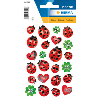 HERMA DÉCOR Stickers Ladybirds, Silver Embossed