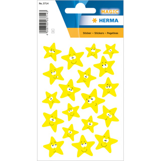 HERMA Stickers MAGIC Étoiles, jaune fluo