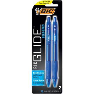 BIC Velocity Bold Ball Pen, 1.6mm, x2 Blue