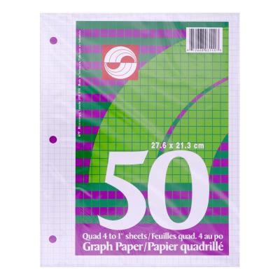 APP Loose-Leaf Paper, Quad 4-1", 50 Sheets