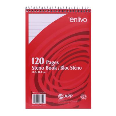 APP Coil Steno Book, Ruled, 6"x9", 120pg