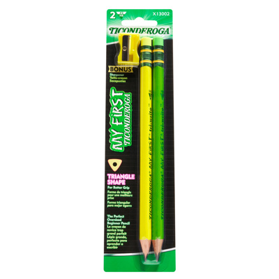 TICONDEROGA My 1st Tri-Write Pencils x2 w/Sharpener