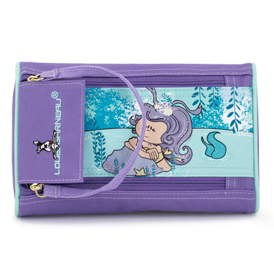 LOUIS GARNEAU Pencil Case, 2 Zippers - Mermaid