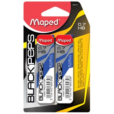 MAPED Black'Peps 0.7mm HB Leads x24