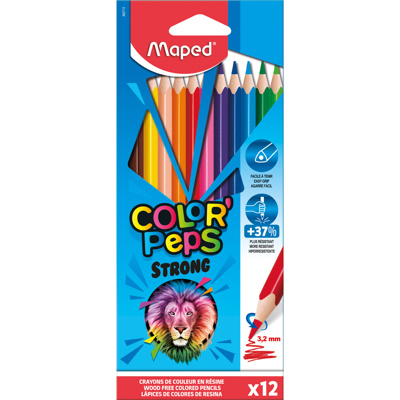 MAPED Crayons de couleurs Strong Color'Peps, x12