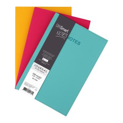 OFFISMART Leatherette Notebook, Ruled, A5 (5.8" x 8.3"), 192 pages