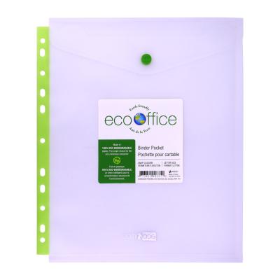 ECOOFFICE Poly Binder Pocket with Snap, Top Load