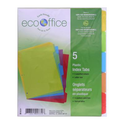 ECOOFFICE 5 Poly Index Tab Dividers