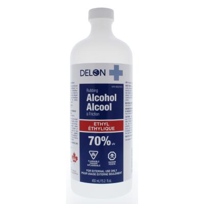 DELON 70% Ethyl Alcohol, 450mL