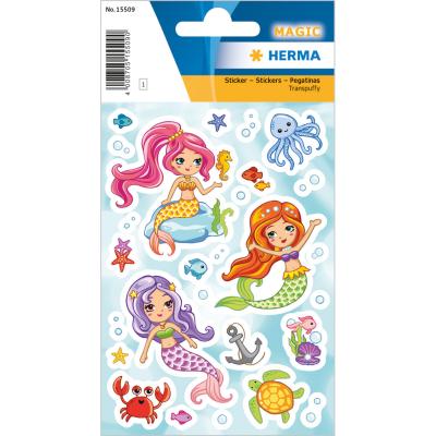 HERMA MAGIC Stickers Little Mermaid, Transpuffy