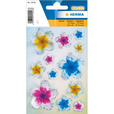 HERMA Stickers MAGIC fleur d'été 3D