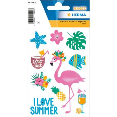 HERMA MAGIC Stickers I Love Summer With Strass