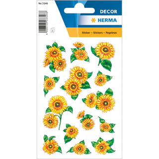 HERMA DÉCOR Stickers Sunflowers, Glittery