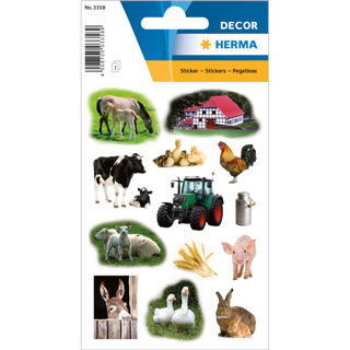 HERMA Stickers DÉCOR animaux de la ferme
