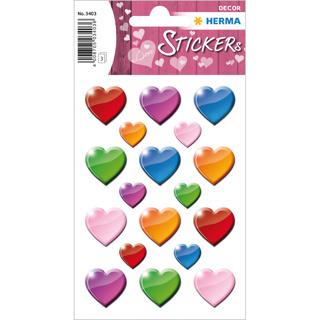 HERMA Stickers DÉCOR Coeurs colorés