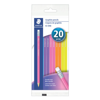 STAEDTLER crayons HB2 x20 néon