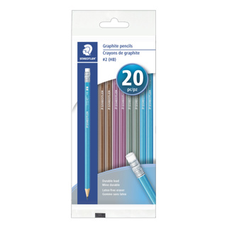 STAEDTLER crayons HB2 x20 métallique