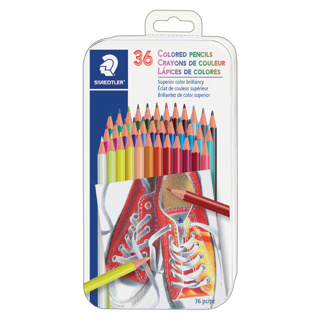 STAEDTLER crayons de couleur x36, boîte de métal
