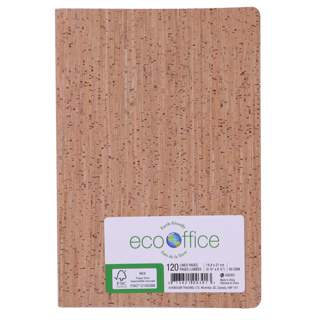 ECOOFFICE Carnet de notes 100% recyclé en couverture de liège, A5, 120pg