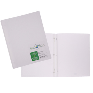 ECOOFFICE Poly 3-Prong Report Cover, White