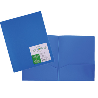 ECOOFFICE Portfolio à 2 pochettes, bleu foncé