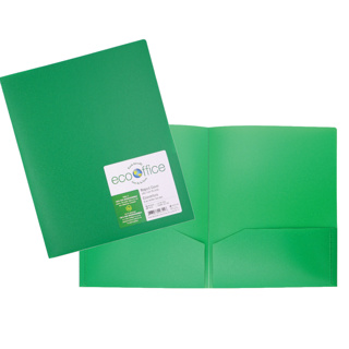ECOOFFICE 2-Pocket Portfolio, Dark Green