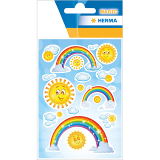 HERMA MAGIC Stickers Rainbow, Glittery Foil