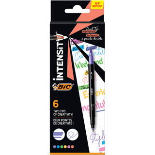 BIC Intensity Dual Tip Highlighter, x6 Assorted