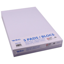 APP Ruled Writing Pads, 96 Sheets, 8.5" x 14", 5 Pack