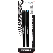 ZEBRA Ballpoint Pen, 1.0mm, Blue & Black
