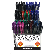 ZEBRA Sarasa x20 Dry Gel Retractable, x100 Display