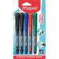 MAPED Fine Permanent Marker, Bullet Tip, x5 Assorted