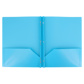 ECOOFFICE Couverture poly 3 tiges, 2 pochettes, bleu