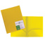 ECOOFFICE Poly 3-Prong Report Cover, 2 Pockets, Yellow