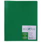 ECOOFFICE Poly 3-Prong Report Cover, 2 Pockets, Dark Green