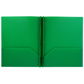 ECOOFFICE Couverture poly 3 tiges, 2 pochettes, vert foncé