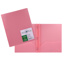 ECOOFFICE Couverture poly 3 tiges, 2 pochettes, rose