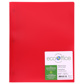 ECOOFFICE Couverture poly 3 tiges, 2 pochettes, rouge